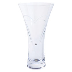 Dartington Crystal Romance Vase, Large, Clear
